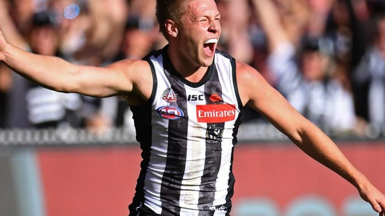 Jordan de Goey of the Magpies.