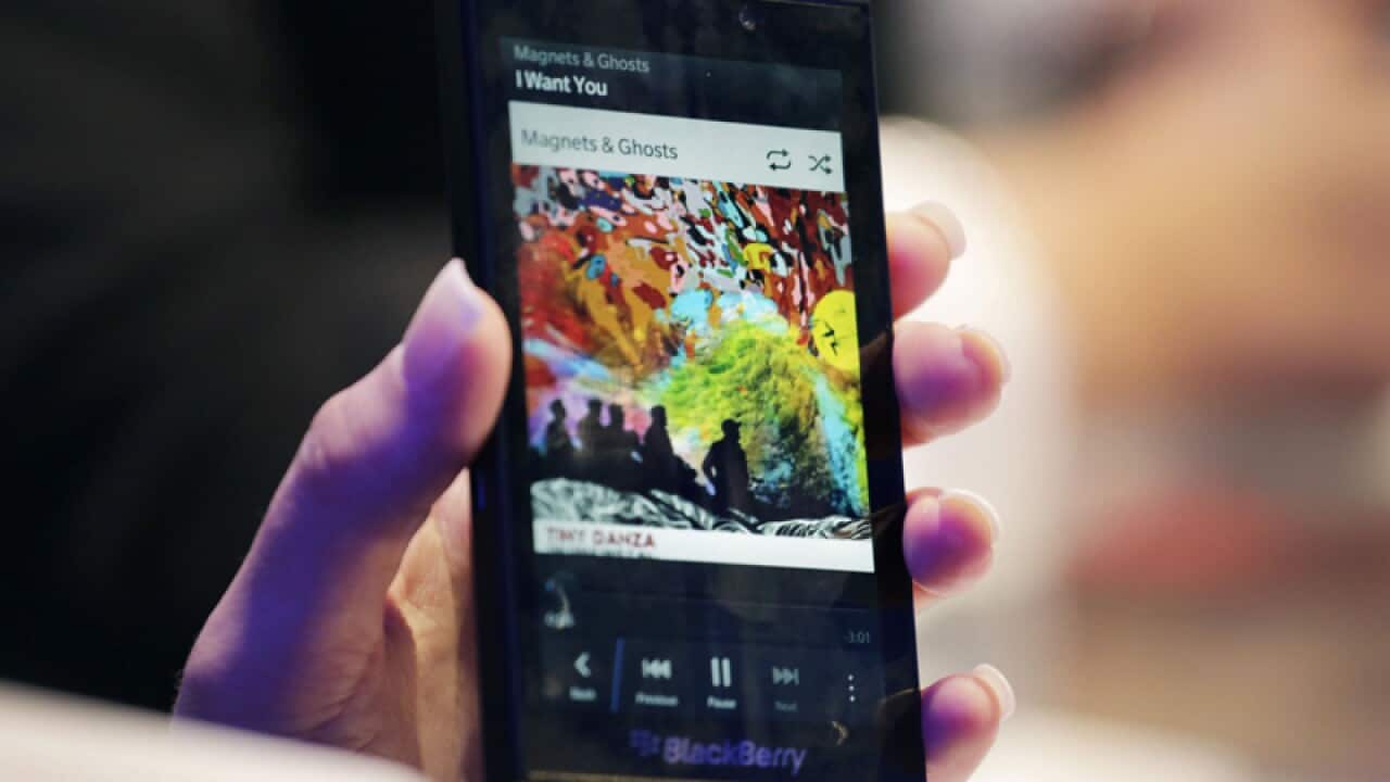 A BlackBerry smartphone