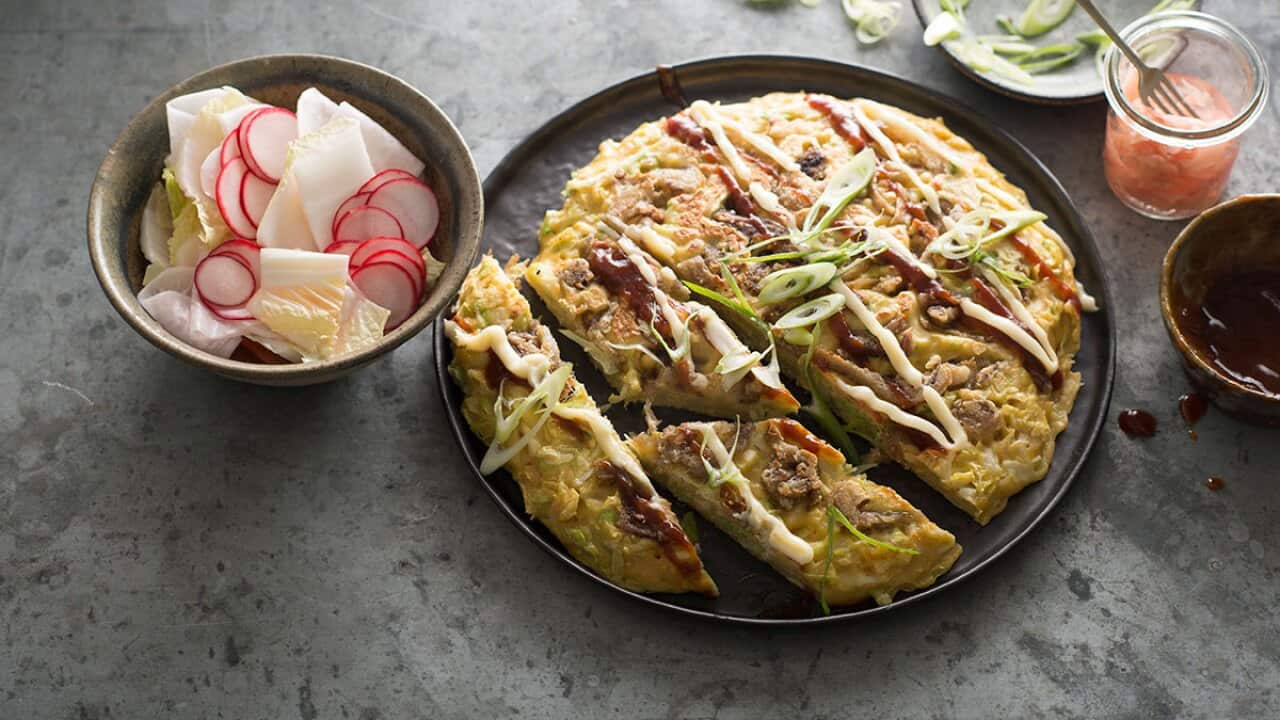 Japanese pancake Okonomiyaki