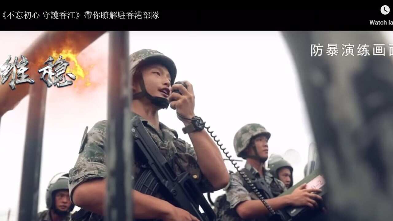 Image extracted from the China's military propaganda video