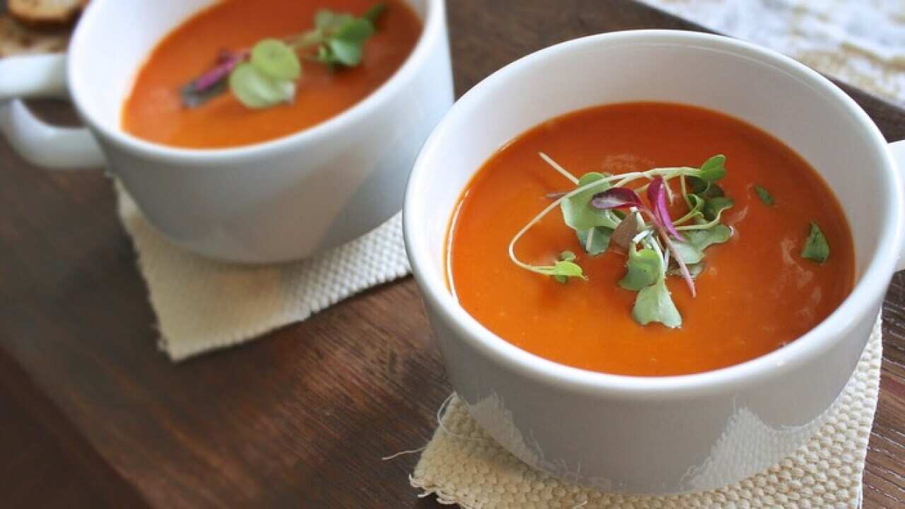 Fresh tomatoes soup