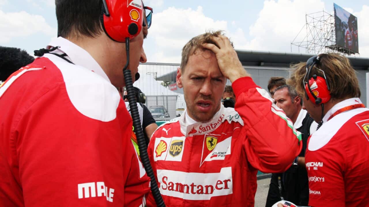 Sebastian Vettel of Ferrari