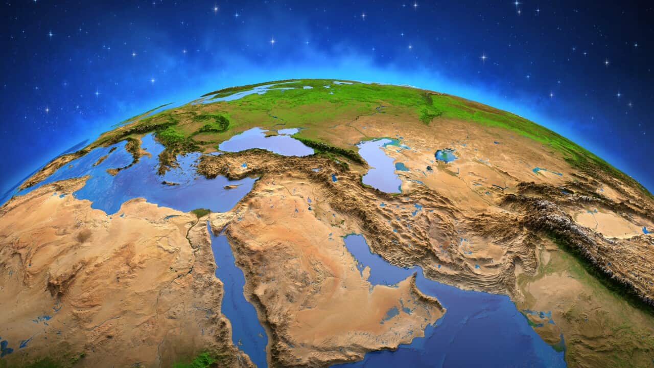 Middle East and Persian Gulf from space