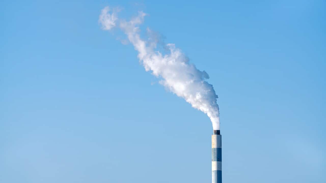 Una ciminiera industriale.