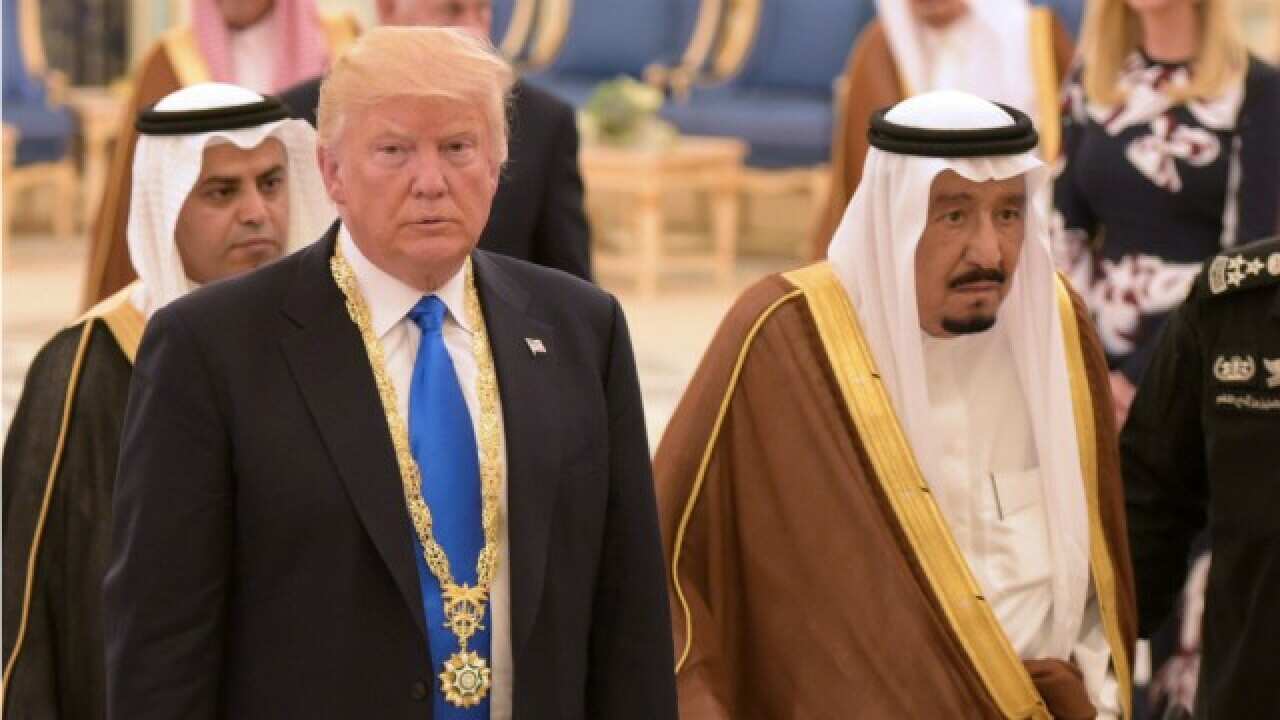 Trump gets royal welcome during 'tremendous' Saudi Arabia visit