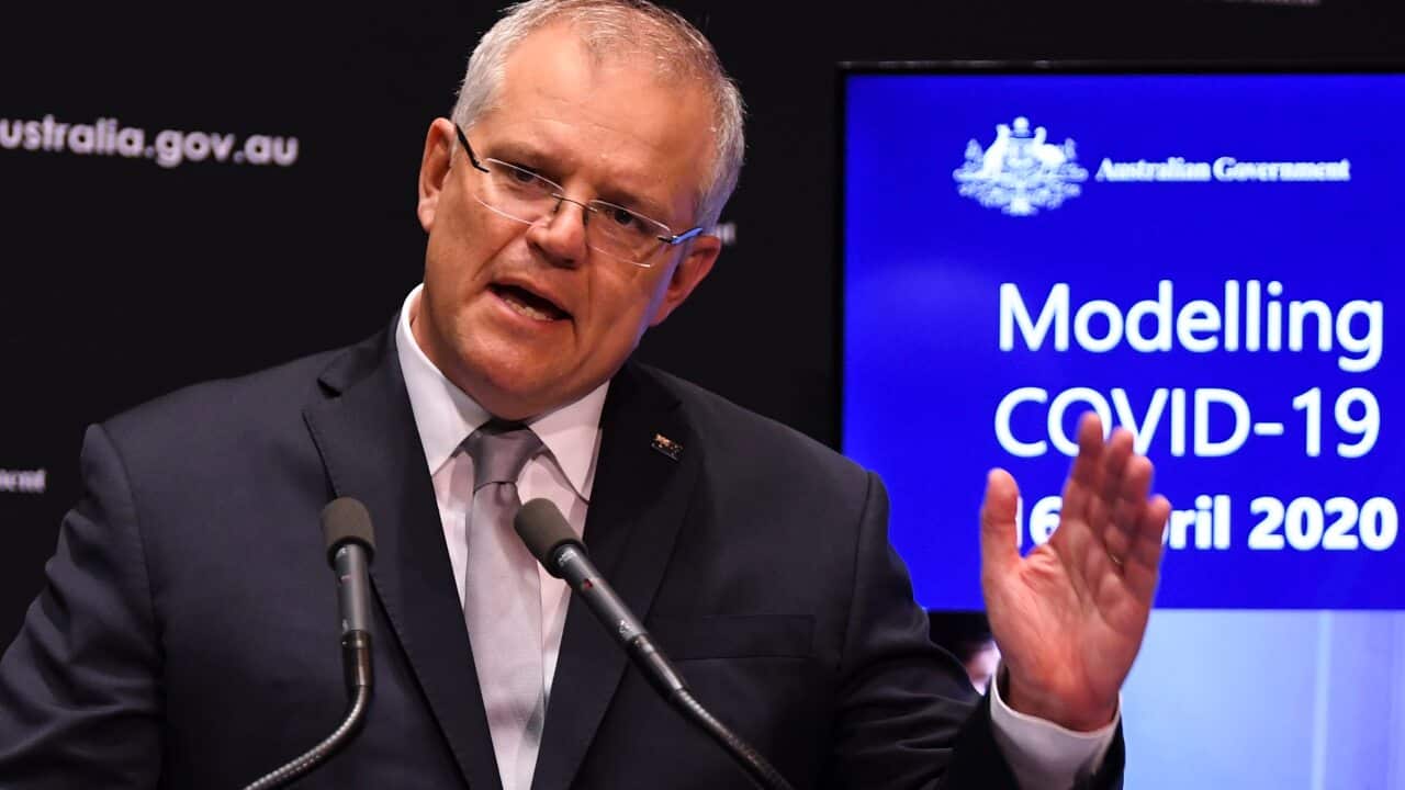 Prime Minister Scott Morrison speaks to the media at Parliament House in Canberra.