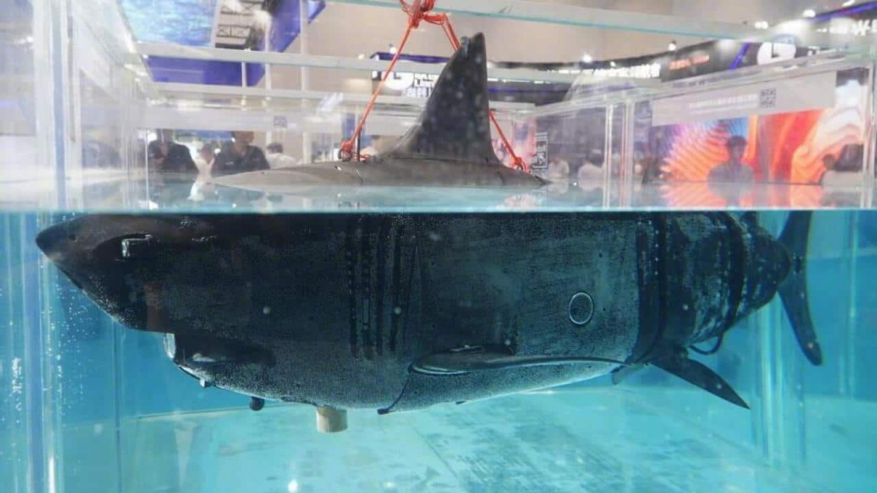 Dron en forma de tiburón