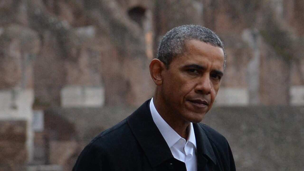 US President Barack Obama in Rome.