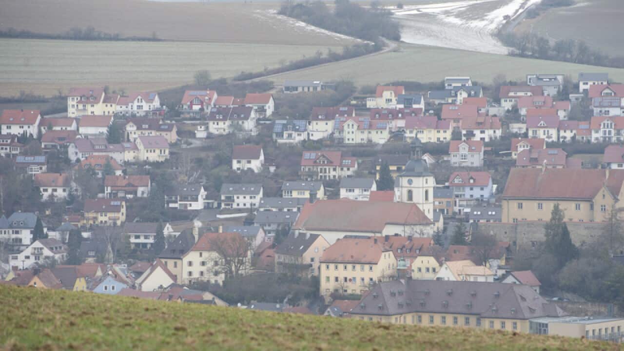 A view of the town of Arnstein, Germany