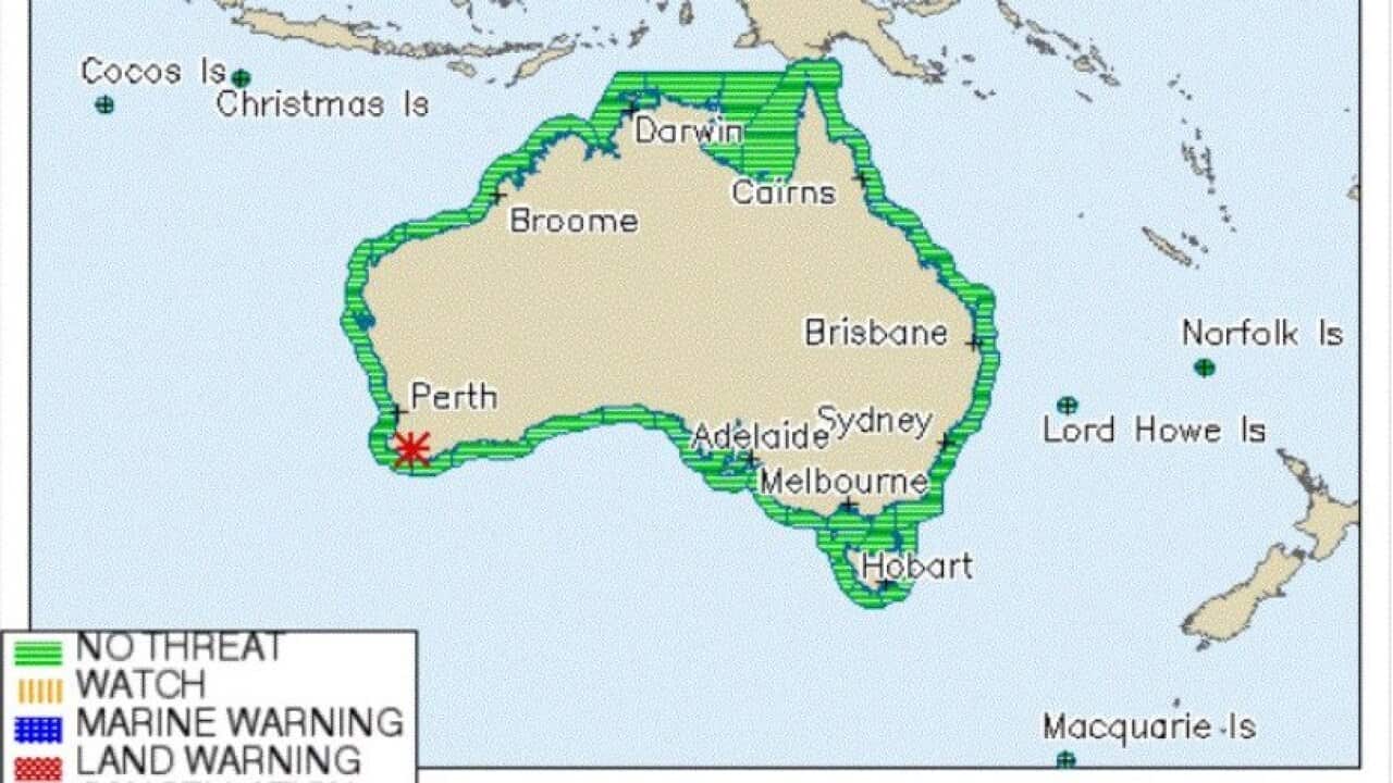 There is no tsunami threat to Australia.