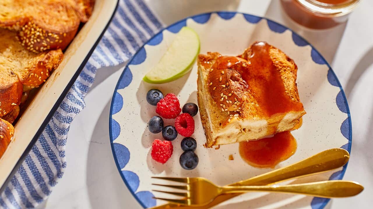 Overnight apple French toast