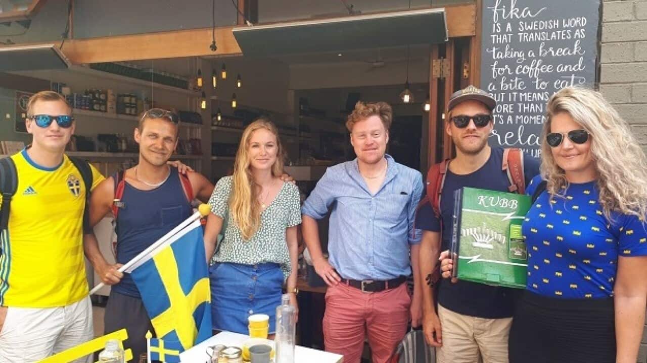 Sweden fans gather in Sydney ahead of the FIFA World Cup