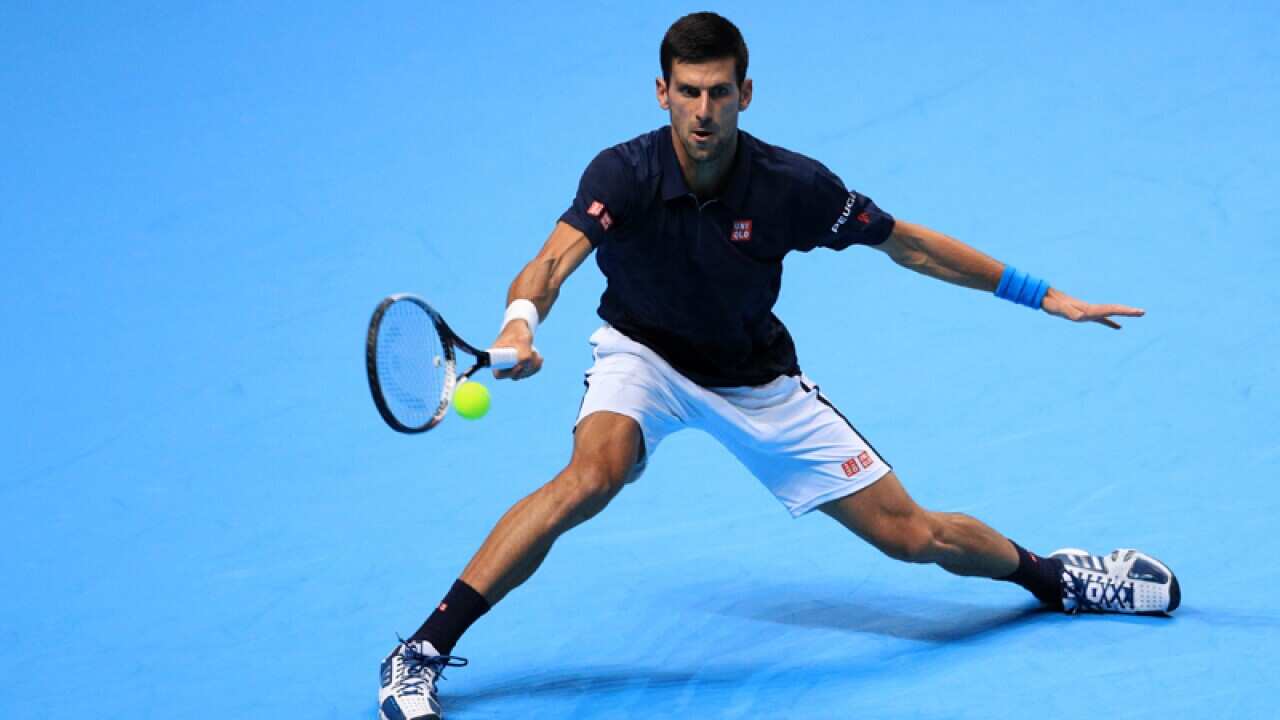 Novak Djokovic in action