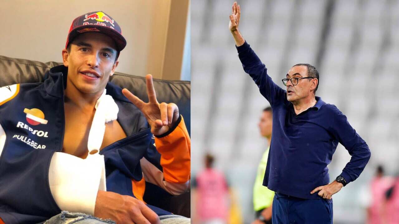Marc Marquez e Maurizio Sarri