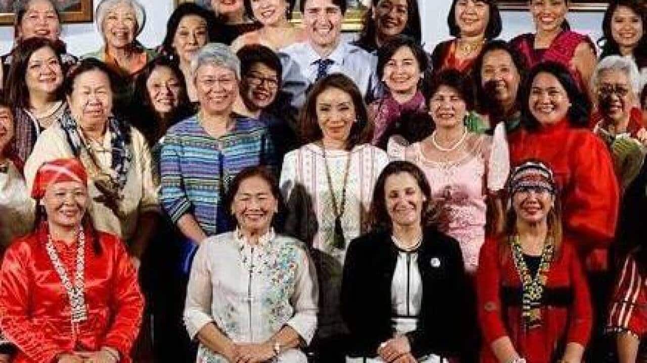 At the ASEAN meeting with Canadian PM Justin Trudeau