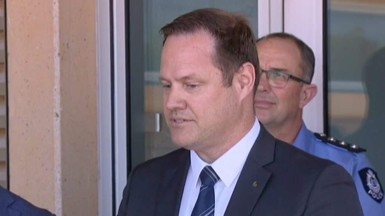 Senior Sergeant Cameron Blaine, homicide detective speaking during a press conference in Canarvon, WA after Cleo Smith was found alive and well.