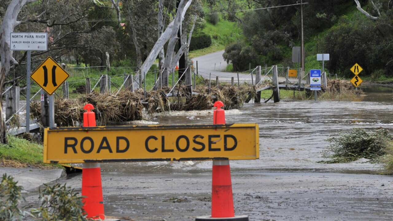 Flooding in the town of Tanunda