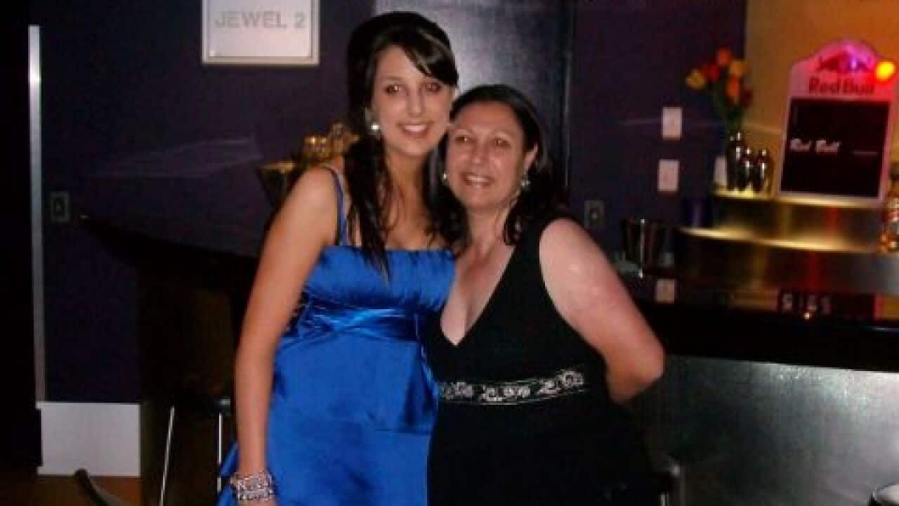 Danielle as a young woman with her mother.