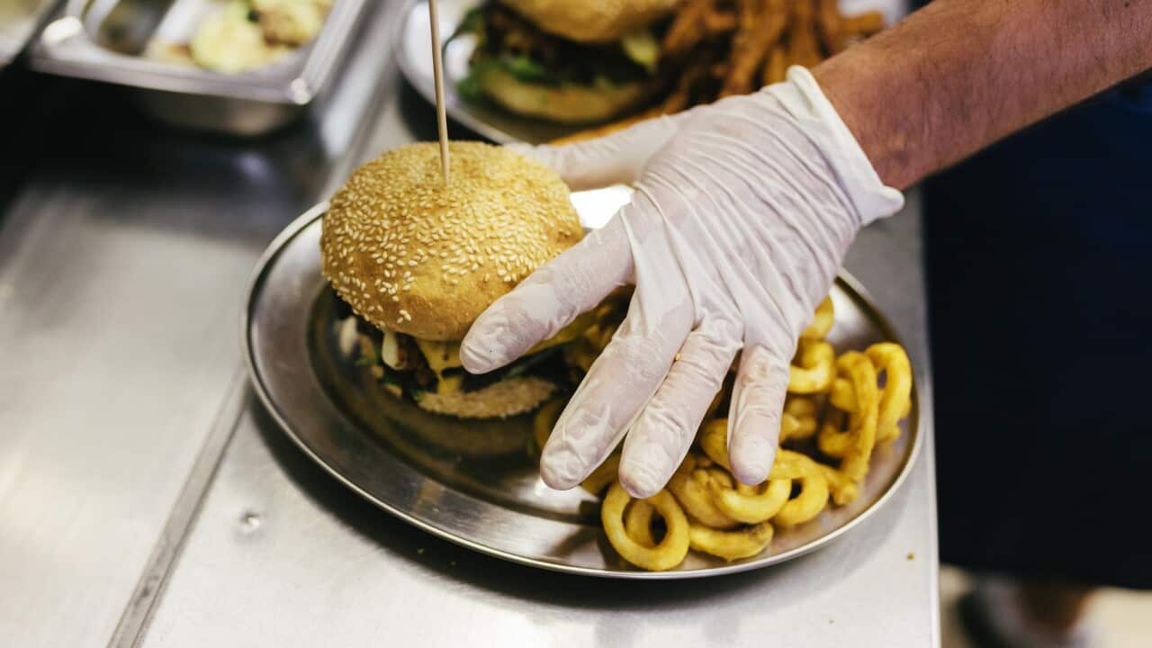 Chef Preparing Gourmet Burger