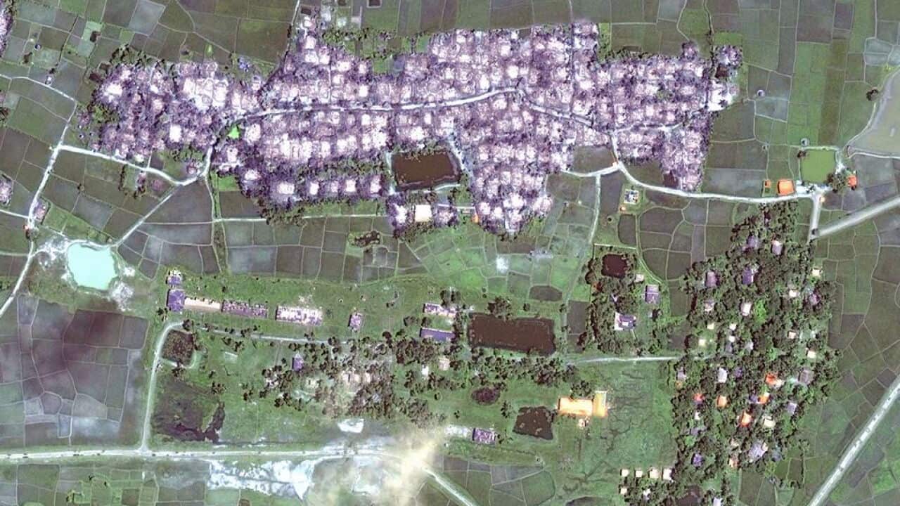 Satellite images show extent of devastation in Rohingya villages