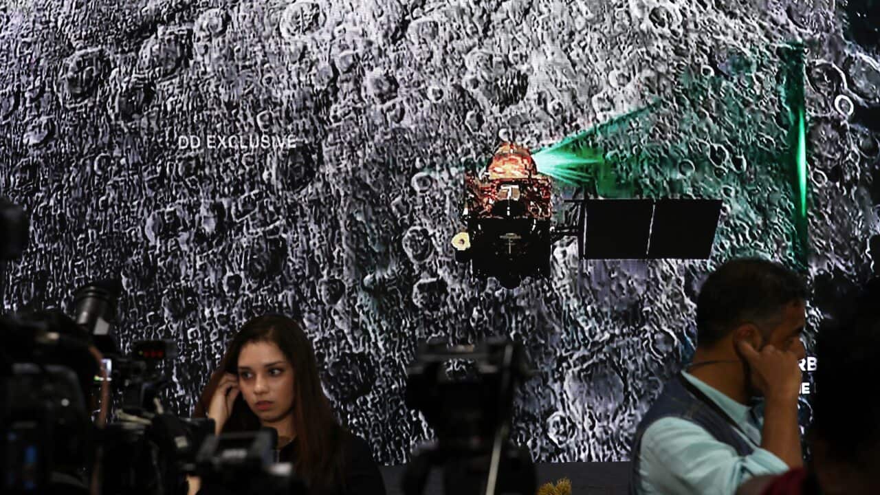 Chandrayaan 2 India's Moon mission's control room. The space agency lost communication with its spacecraft just before it was due to land.