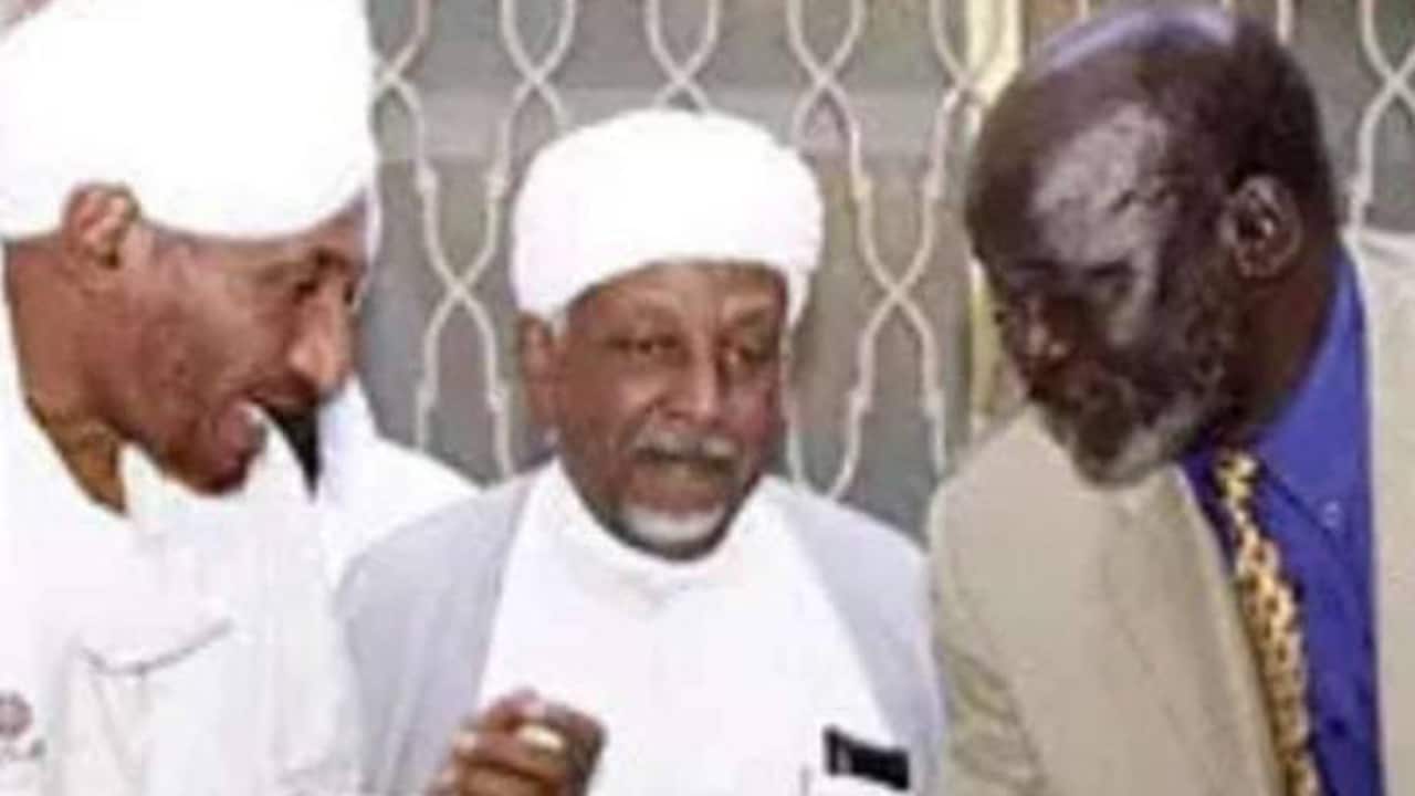 Former Sudanese prime Minister with former Chairman of SPLM