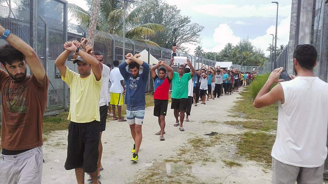 Asylum seekers and refugees protested in Manus Island when it remained in operation until 2017. 