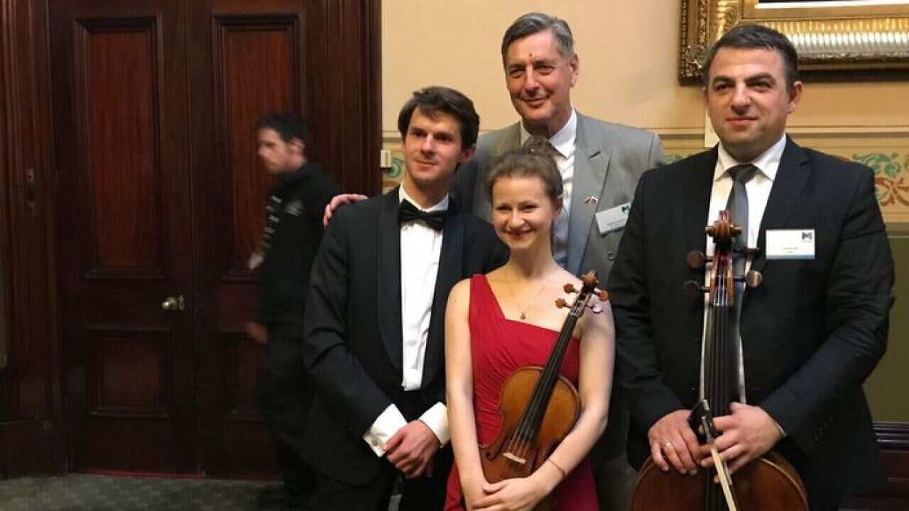 White Nights Piano Trio with councillor David Livingstone