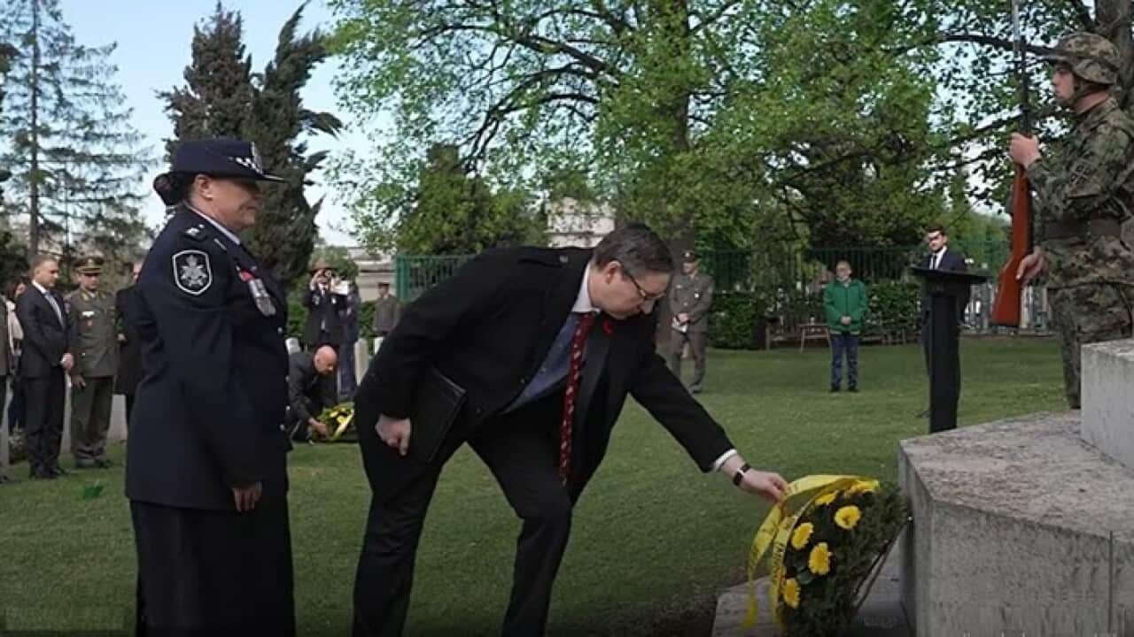 HE Ambassador Daniel Emery laid a wreath at Commonwealth Cemetery in Belgrade