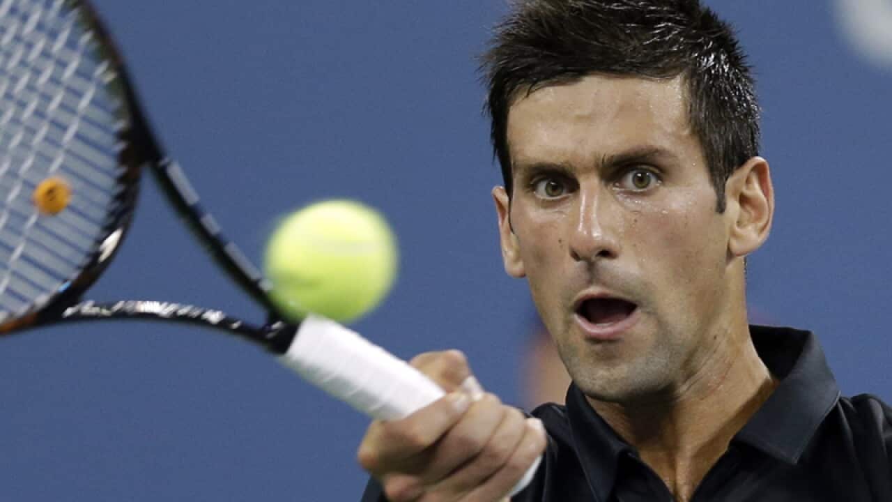 World tennis No.1 Novak Djokovic in action.