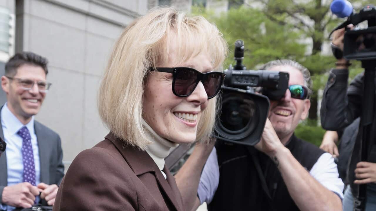 E. Jean Carroll leaves court after the jury found former president Donald Trump was liable for sexually abusing and defaming her