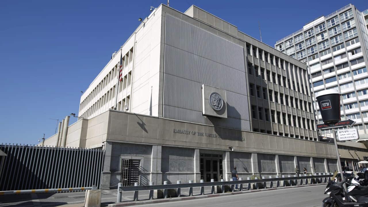 the US Embassy in Tel Aviv, Israel