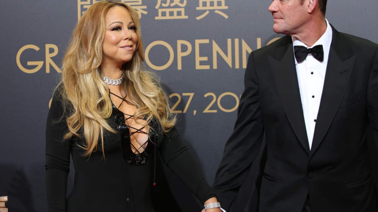 James Packer with former fiancee Mariah Carey