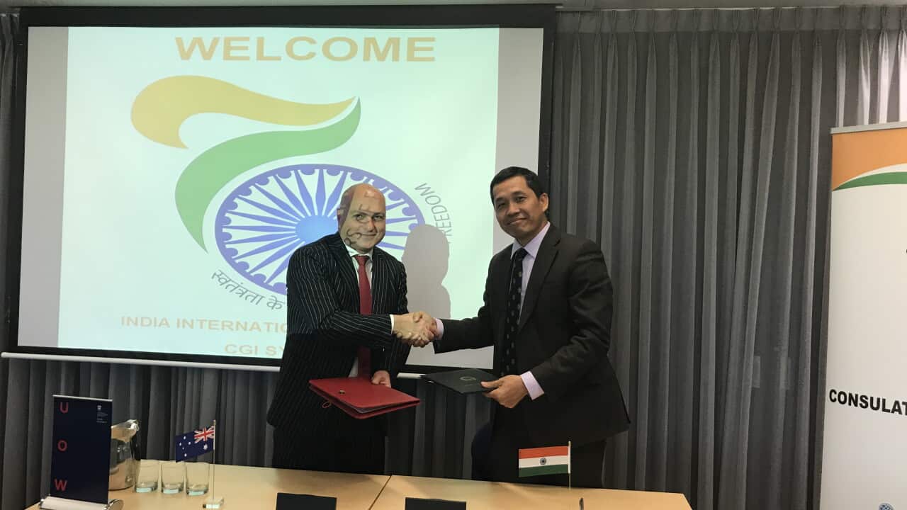 Prof. Alex Frino and Counsul General Mr.B. Vanlalvawna