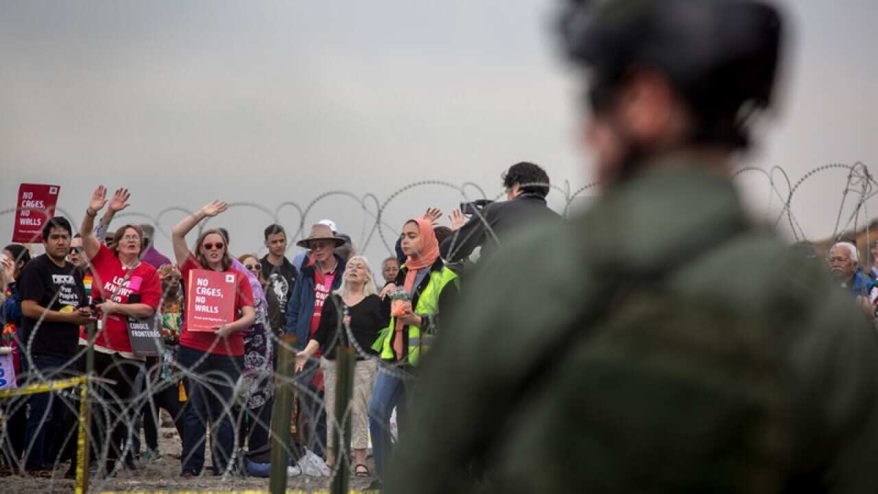 Protestors Rally In San Diego Ahead Of President Trump's Visit