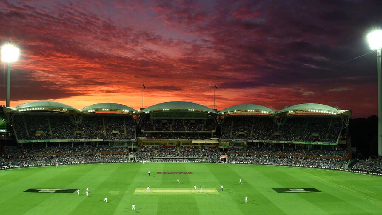 The day-night Test at Adelaide Oval between Australia and NZ