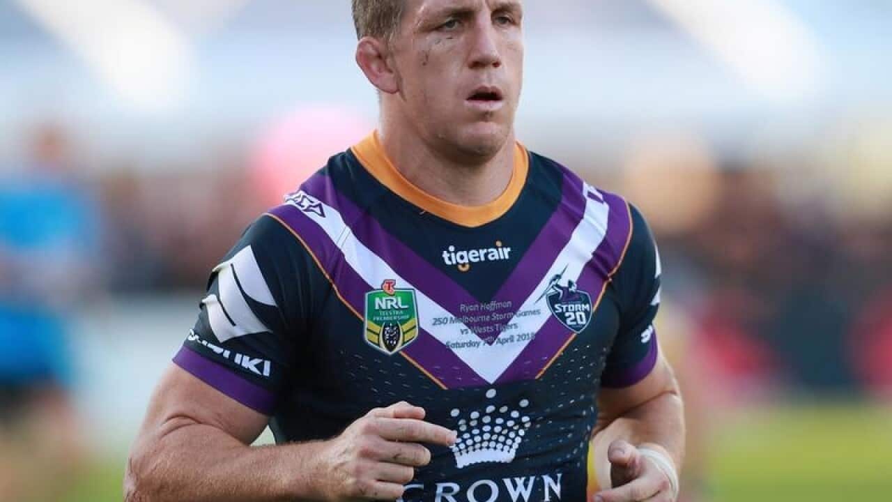 A file image of Melbourne NRL player Ryan Hoffman.