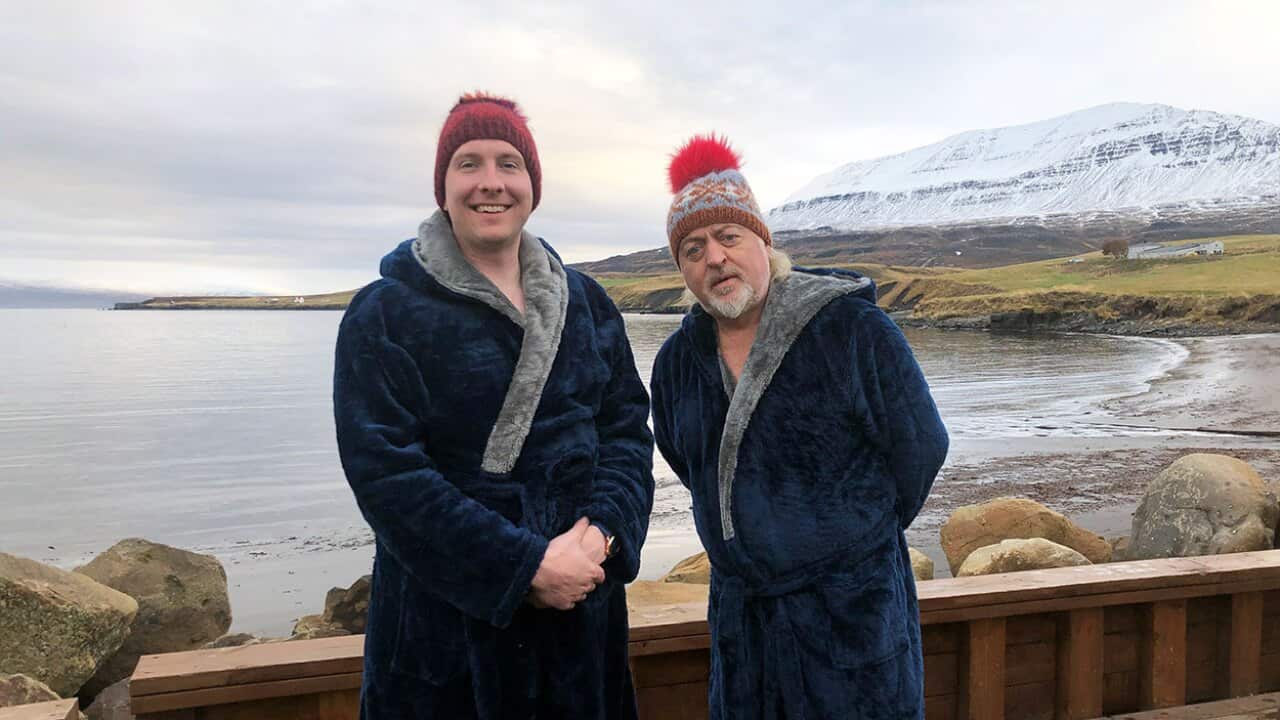 Joe LYcett and Bill Bailey in Travel Man s 10