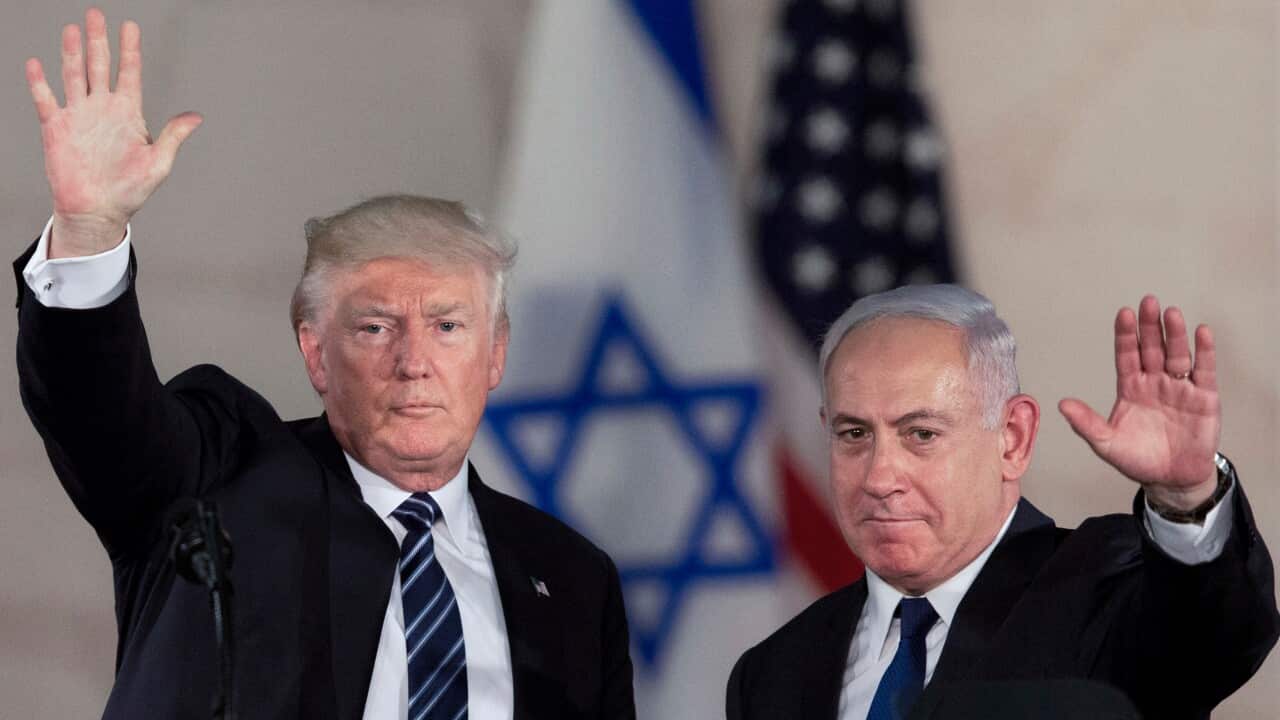 US president Donald Trump and Israeli prime minister Benjamin Netanyahu.