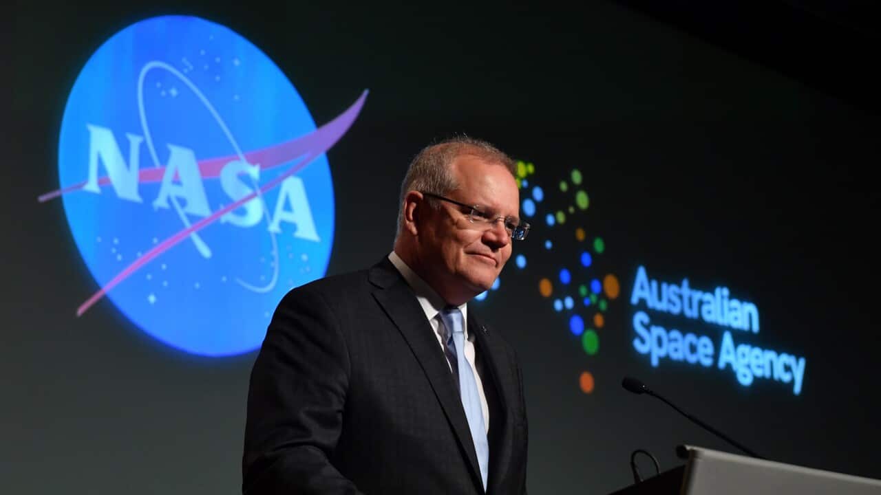 Prime Minister Scott Morrison at the NASA headquarters in Washington DC