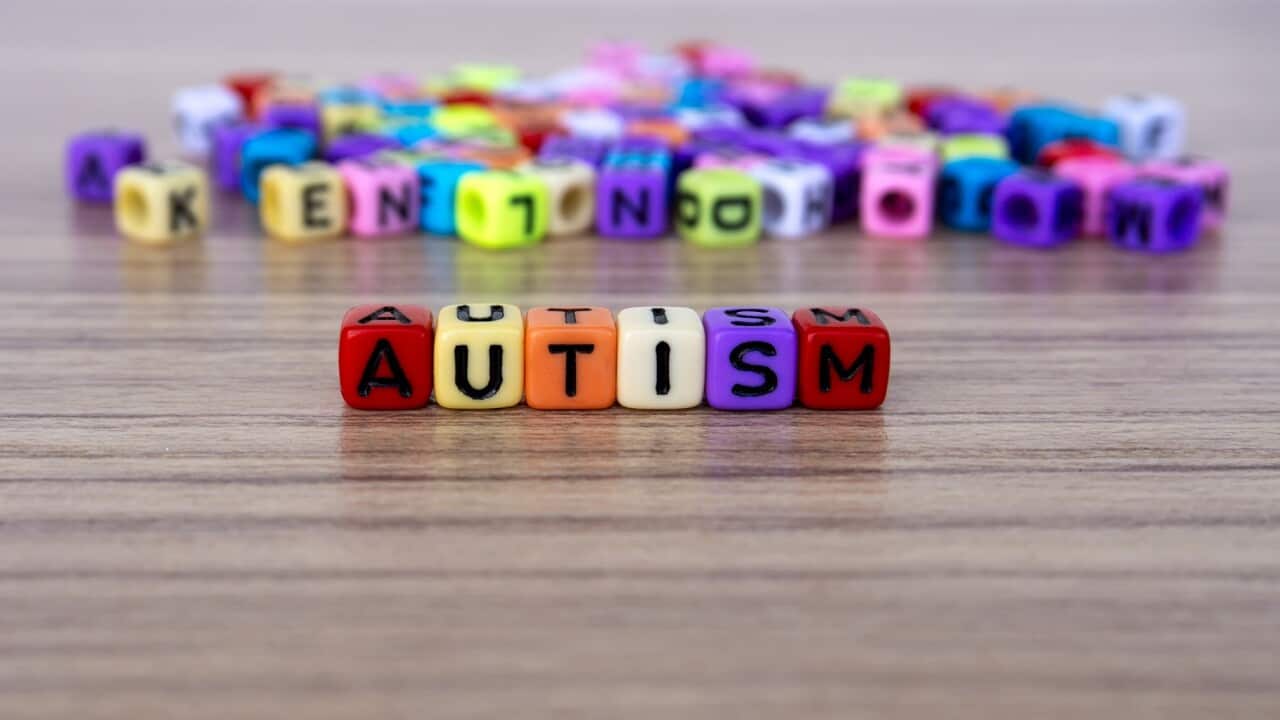 Autism word and alphabet letter beads