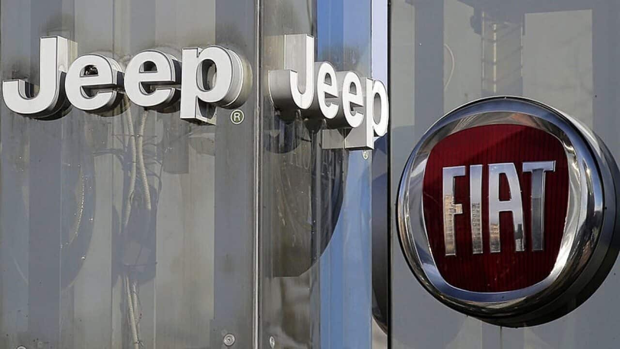 Jeep and Fiat, brands of Fiat Chrysler Automobiles (FCA), are pictured at a car dealer on January 13, 2017