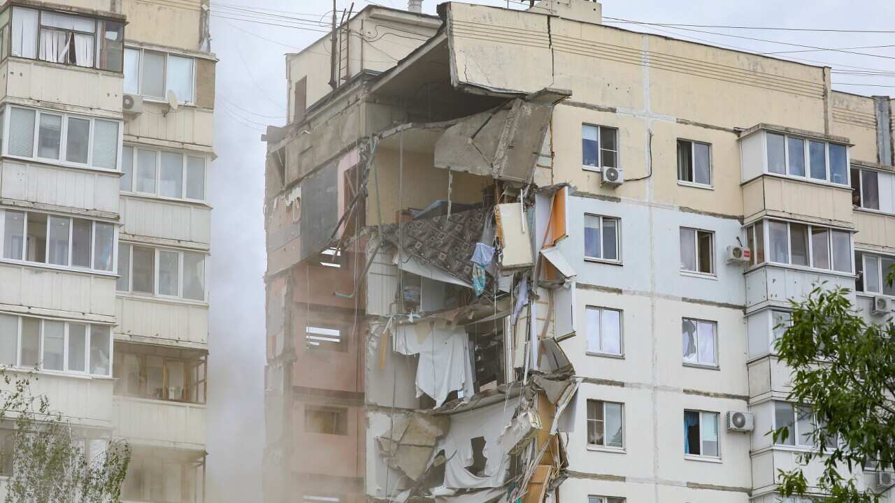 Russia: Apartment building partially collapses in Belgorod