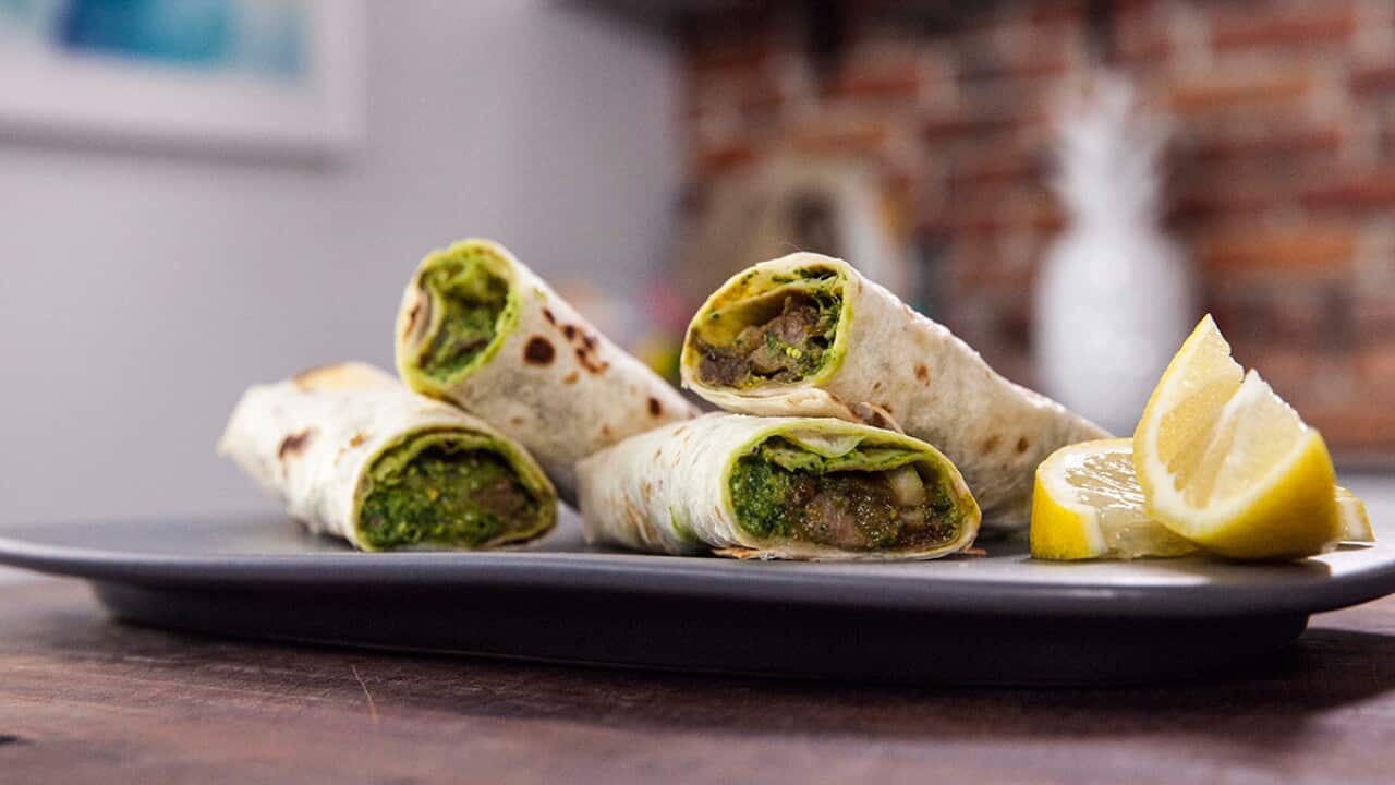 Lamb kathi rolls