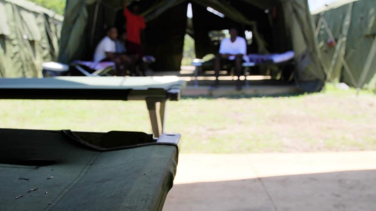**STOCK** Supplied image of tent accommodation at the federal government's offshore detention centre in Nauru, Friday, Sept. 14, 2012. (AAP Image/Department of Immigration) NO ARCHIVING, EDITORIAL USE ONLY