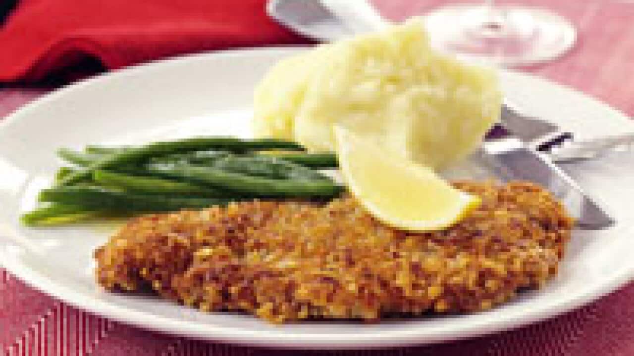 Pine nut crusted veal