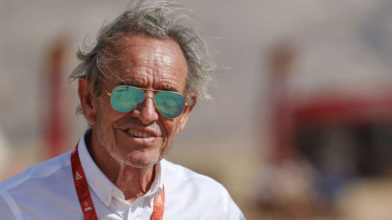 RIYADH, SAUDI ARABIA - JANUARY 01: Jacky Ickx during previews during the Dakar rally 2025 on January 01, 2025 in Bisha, Saudi Arabia. (Photo by Qian Jun/MB Media/Getty Images)