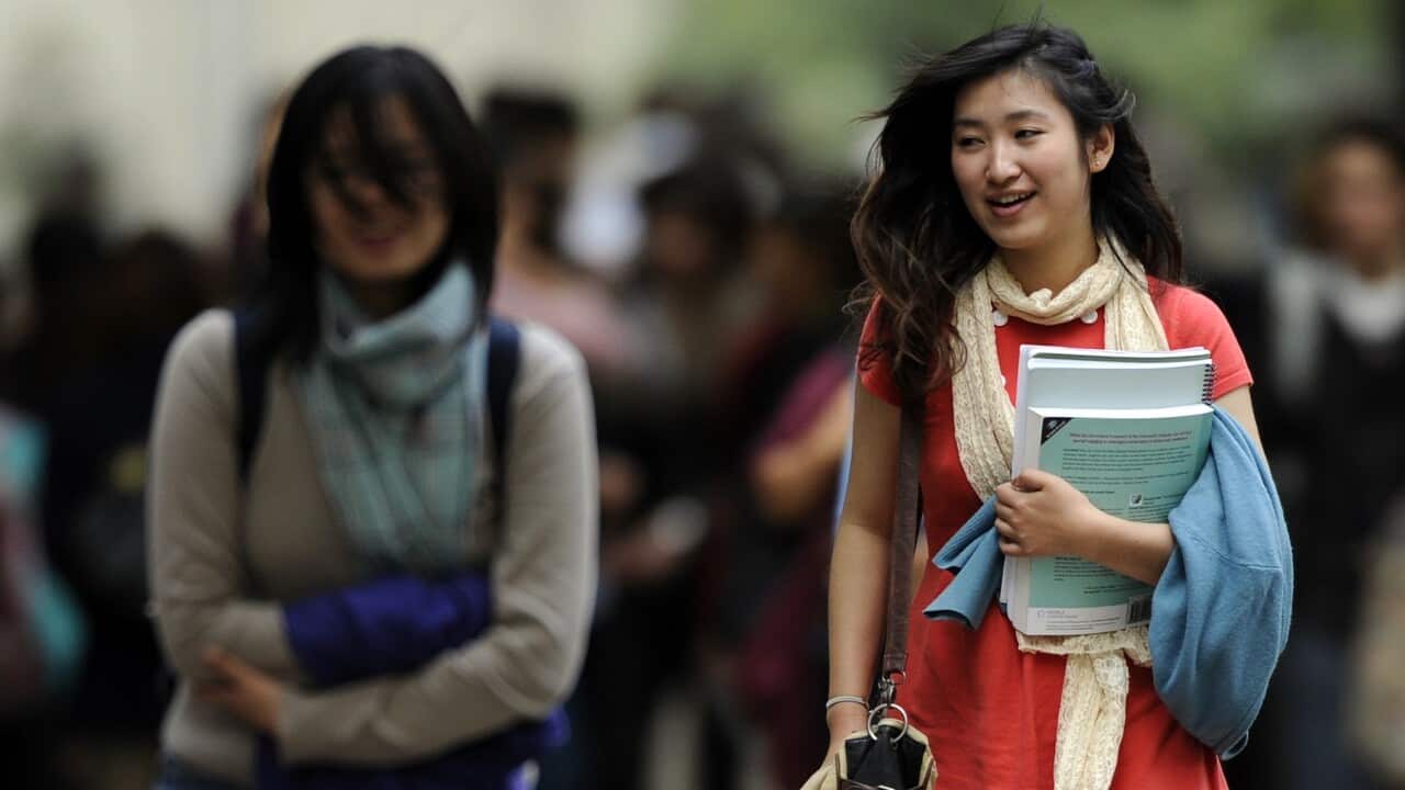 Tertiary students at the University of Melbourne in Melbourne, Wednesday, May 8, 2012. (AAP Image/Julian Smith) NO ARCHIVING