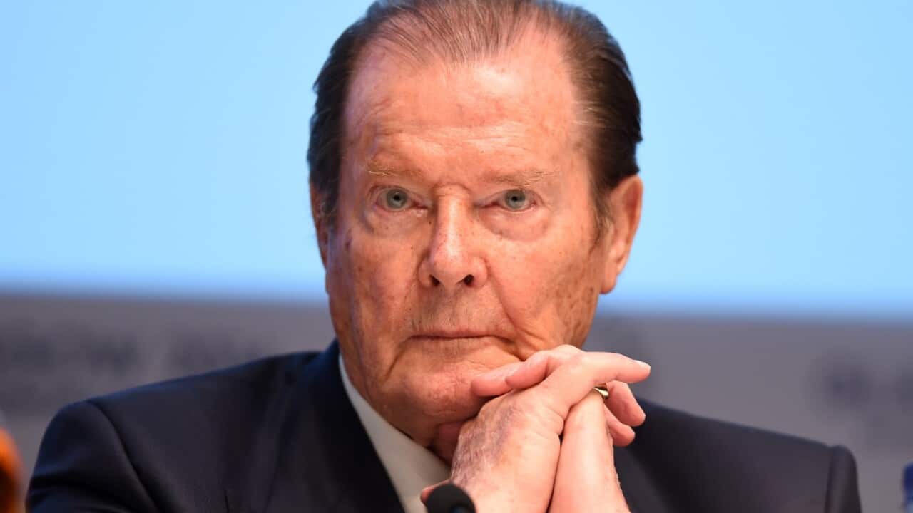 FIle image of British actor Roger Moore