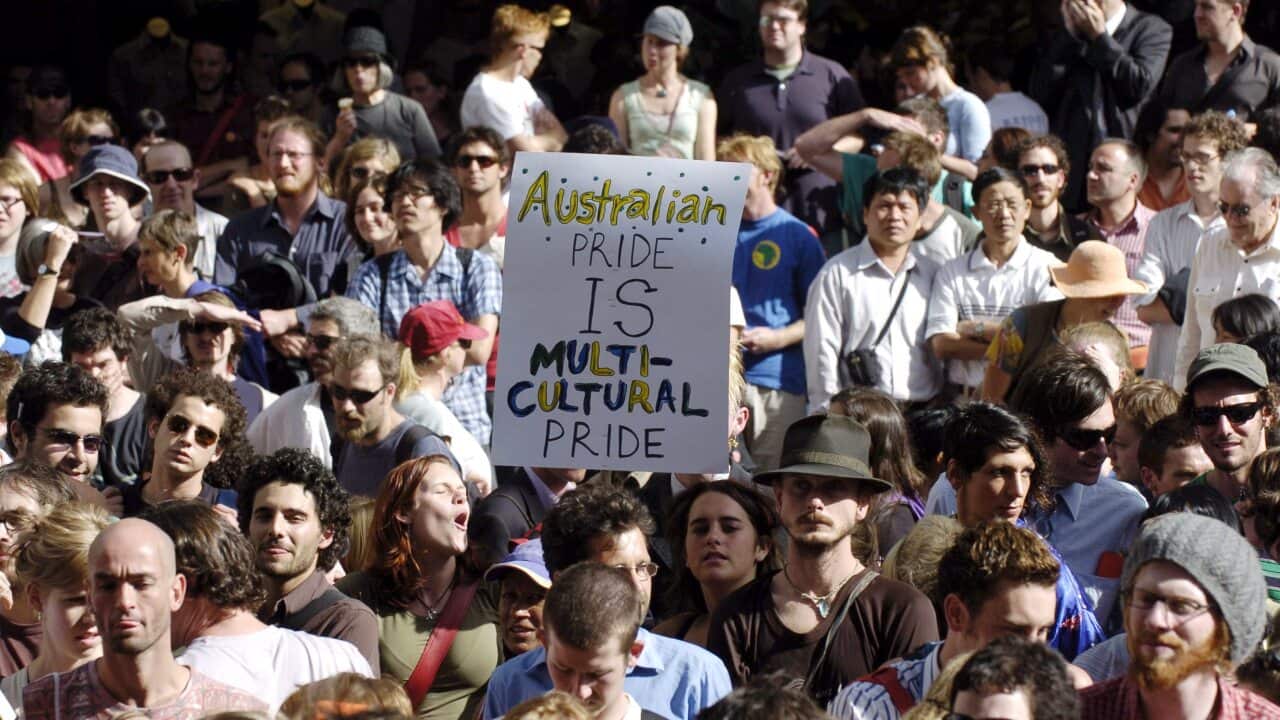 An anti-racism protest held in Melbourne a week after the 2005 Cronulla riots.